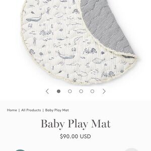 Pehr - Reversible Aquatic Quilted Round Playmat